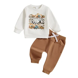 Toddler Boy Autumn Outfit Dinosaur Print Hoodie and Camouflage Pants Set for Baby Boys 2 Piece Clothing Set