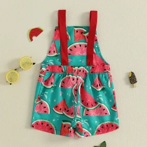 Girls Floral Print Romper